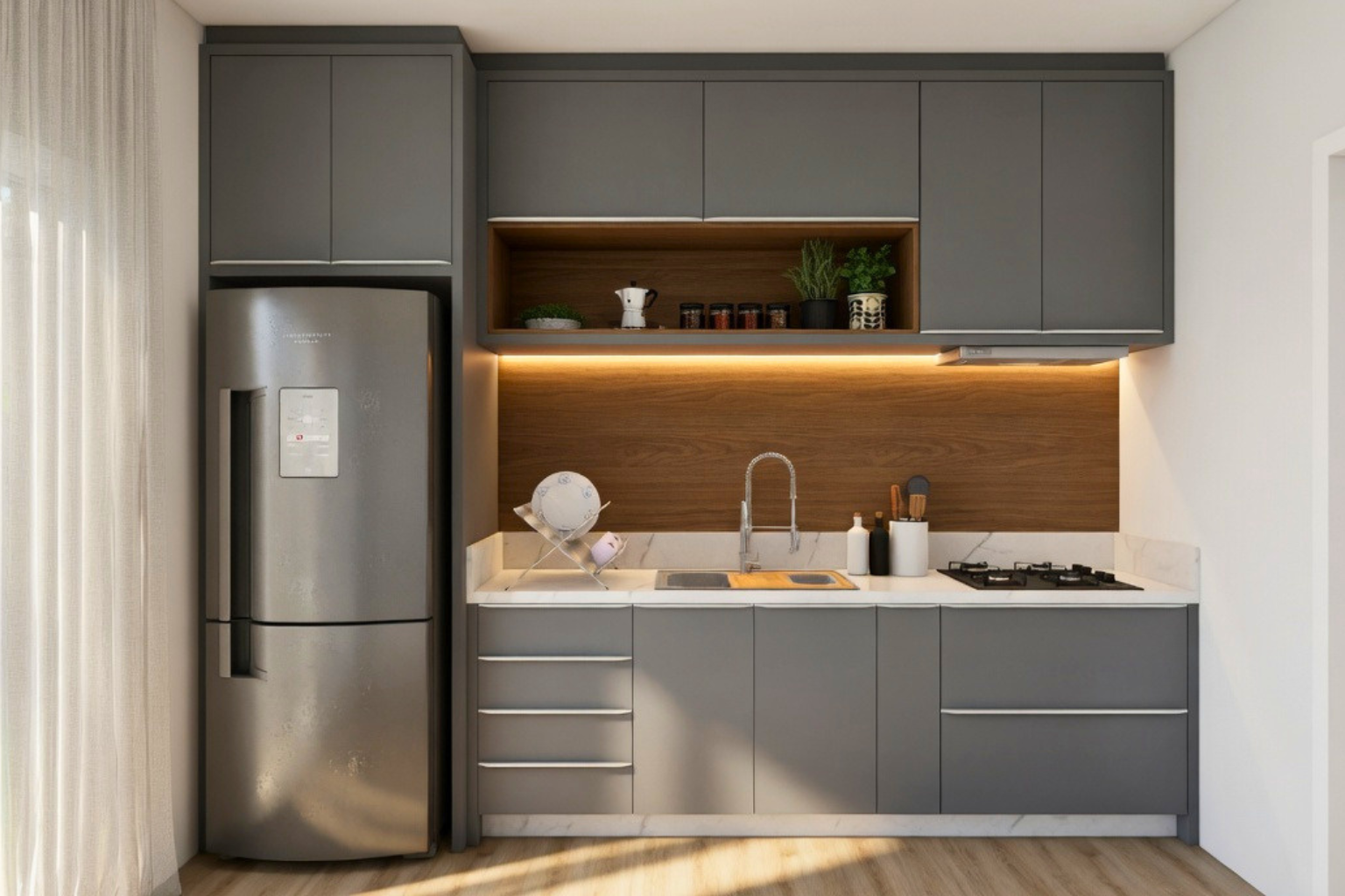 23 - cozinha planejada sob medida móveis bompani blumenau